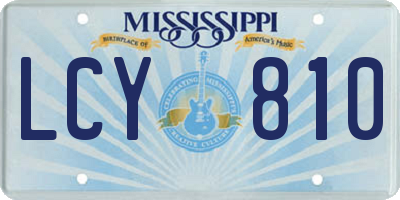 MS license plate LCY810