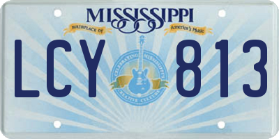 MS license plate LCY813