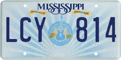MS license plate LCY814