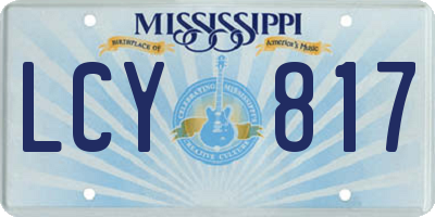 MS license plate LCY817