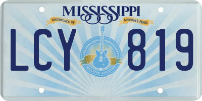 MS license plate LCY819