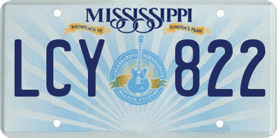 MS license plate LCY822