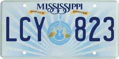 MS license plate LCY823