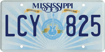 MS license plate LCY825