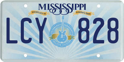 MS license plate LCY828