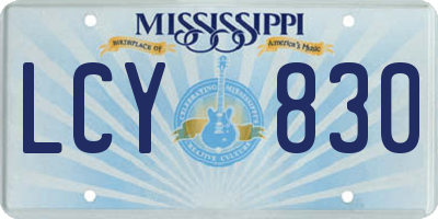 MS license plate LCY830