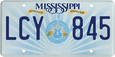 MS license plate LCY845