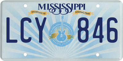 MS license plate LCY846