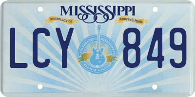 MS license plate LCY849