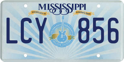 MS license plate LCY856