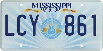 MS license plate LCY861