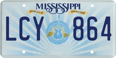 MS license plate LCY864