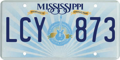 MS license plate LCY873