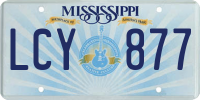 MS license plate LCY877