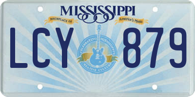 MS license plate LCY879