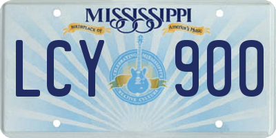 MS license plate LCY900