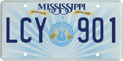 MS license plate LCY901