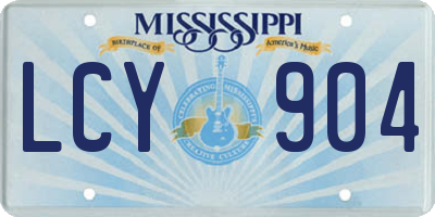 MS license plate LCY904