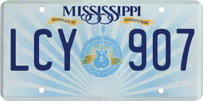 MS license plate LCY907