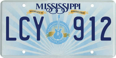 MS license plate LCY912