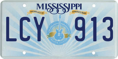 MS license plate LCY913