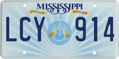 MS license plate LCY914