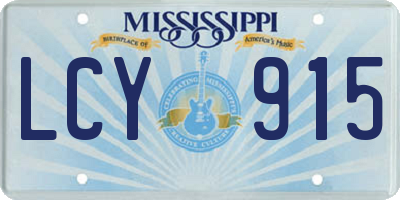 MS license plate LCY915