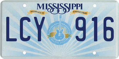 MS license plate LCY916