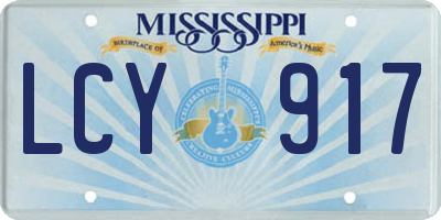 MS license plate LCY917