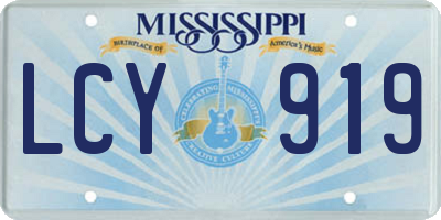 MS license plate LCY919