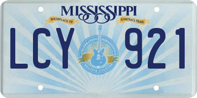 MS license plate LCY921