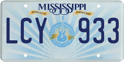 MS license plate LCY933