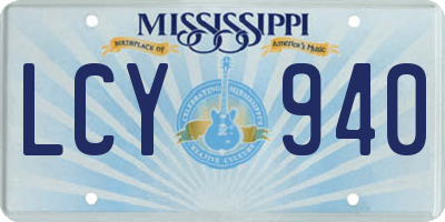 MS license plate LCY940