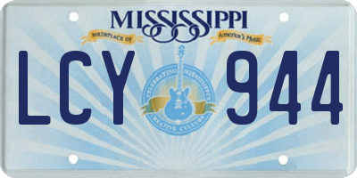 MS license plate LCY944