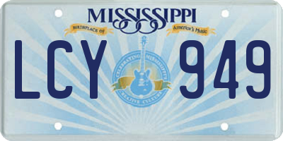 MS license plate LCY949