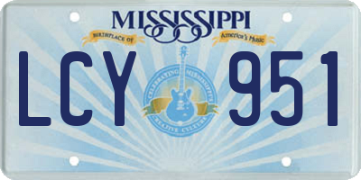 MS license plate LCY951