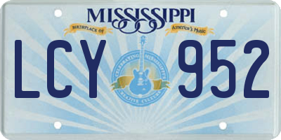 MS license plate LCY952