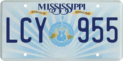 MS license plate LCY955
