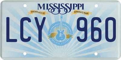 MS license plate LCY960