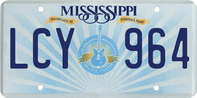 MS license plate LCY964