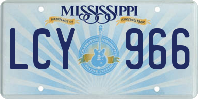 MS license plate LCY966