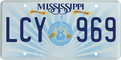 MS license plate LCY969
