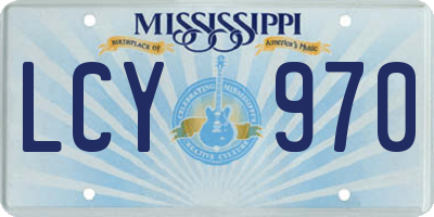 MS license plate LCY970
