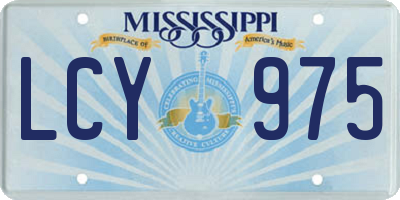 MS license plate LCY975