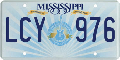 MS license plate LCY976
