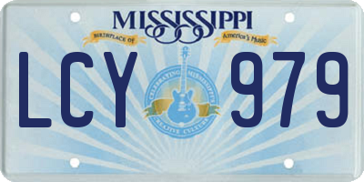 MS license plate LCY979