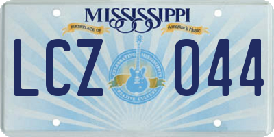 MS license plate LCZ044