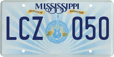 MS license plate LCZ050