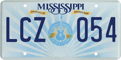 MS license plate LCZ054