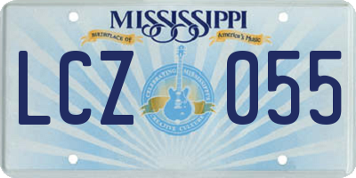 MS license plate LCZ055